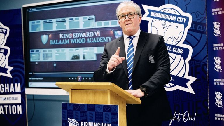 Birmingham City Chief Executive, Gary Cook, discusses the club's work at the King Edward VI Academy of Timbers