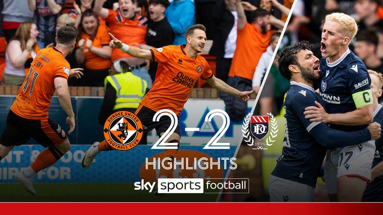 Highlights of Dundee United's 2-2 draw with Dundee in the Scottish Premier League