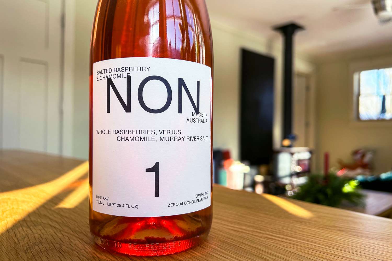 A bottle of NON nonalcoholic wine