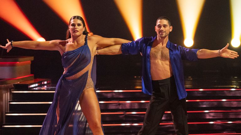 Ilona Maher with dance partner Alan Bersten on Dancing with the Stars