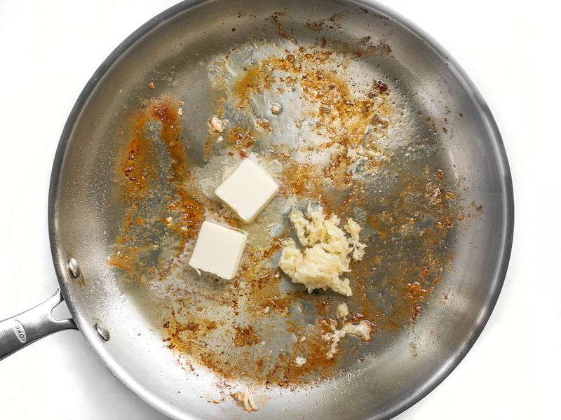 Sauté Garlic in Butter for Chicken Piccatta