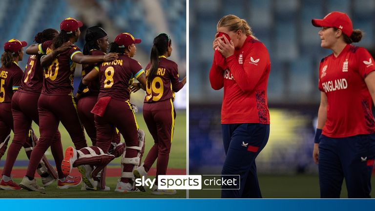 Relive the moment England crashed out of the Women's T20 World Cup as West Indies were jubilant, while Heather Knight was left in tears.