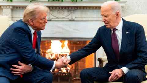 President Joe Biden meets with President-elect Donald Trump in the Oval Office